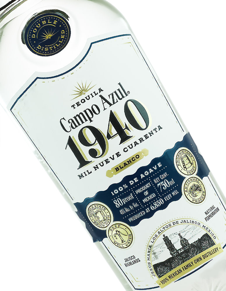 Campo Azul 1940 Blanco Tequila 750ml — Veritas Selections